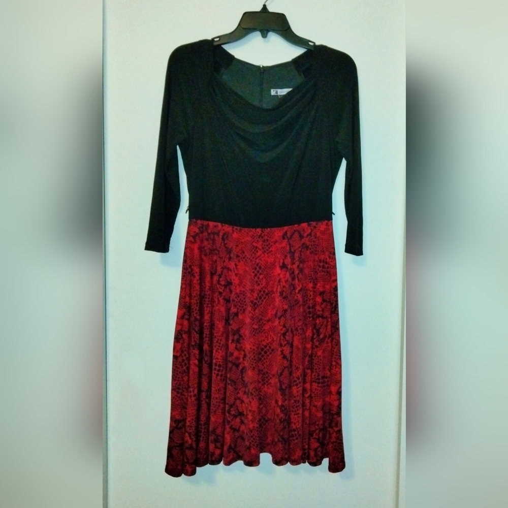 Leslie Fay Black and Red Dress